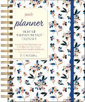 Posh: Perpetual Planner Undated Monthly/Weekly Calendar: White Tossed Floral