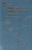 Public Law in Germany, 1800-1914