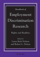 Handbook of Employment Discrimination Research: Rights and Realities